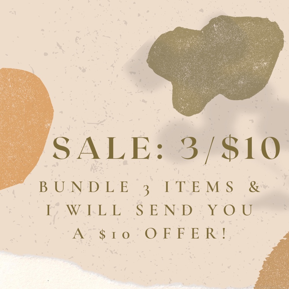 🤎3/$10🤎 Like or Bundle 3 items & I’ll send you a $10 offer!